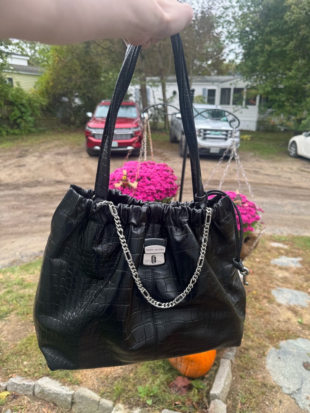 marc jacob’s croc cristina tote